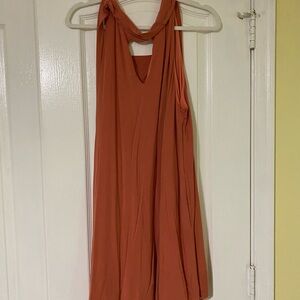 Sleeveless Orange Dress